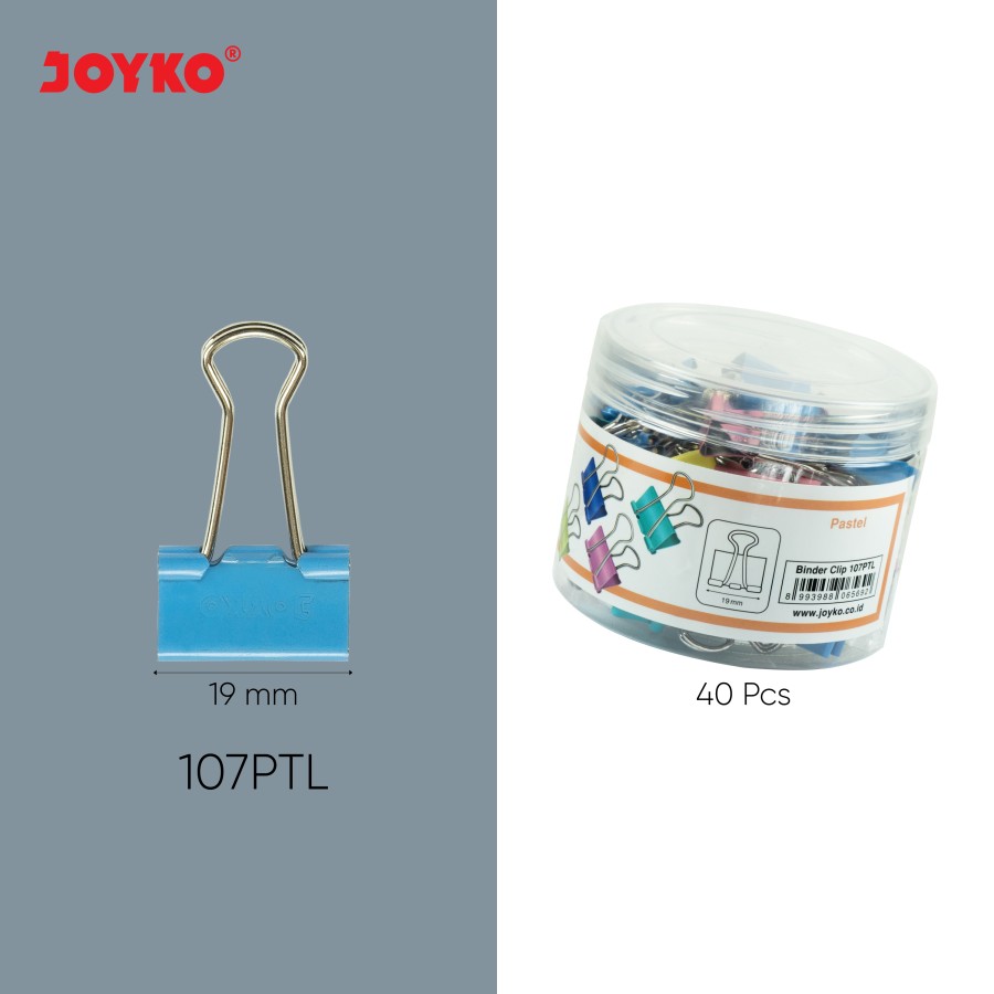Binder Clip Klip Penjepit Kertas Joyko Pastel PTL – 107PTL-40Pcs (21)