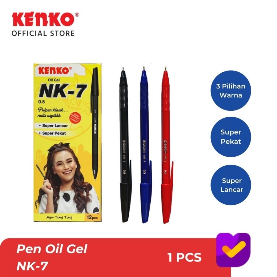 KENKO PEN GEL OIL NK-7 versi Original – Merah (11)
