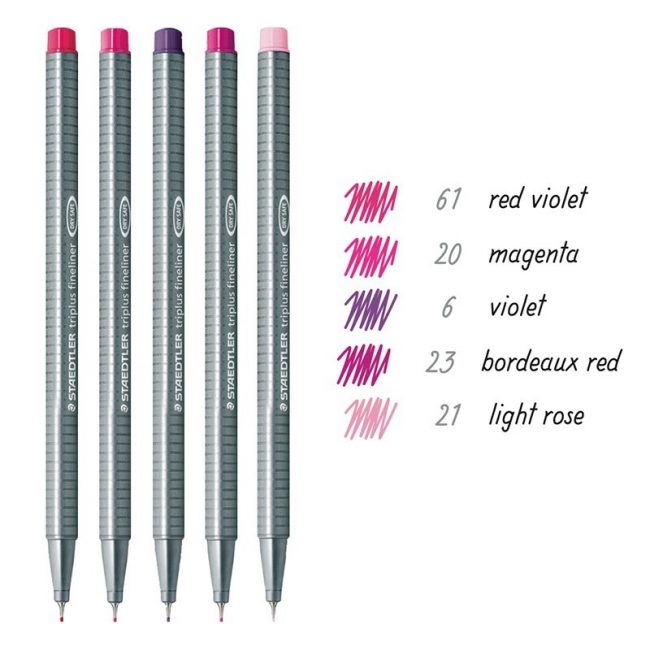 STAEDTLER Triplus Fineliner Flamingo Colours 334 Satuan (15)
